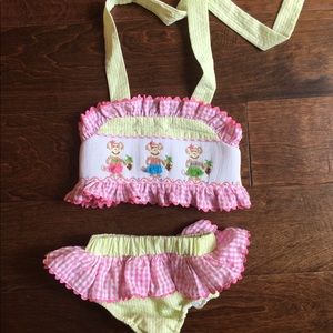 Castle & Crowns bikini smocked swimsuit 12 months